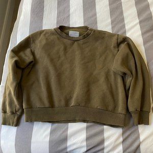 Everlane Olive Green Crewneck Sweatshirt